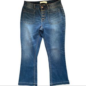 Est 1946 Denim Contemporary Mid Rise Button Fly Cropped Jeans 8 (D-012)